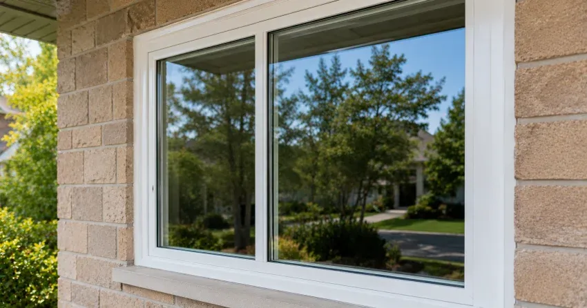 technician installing new insulated glass unit in window frame in Orono