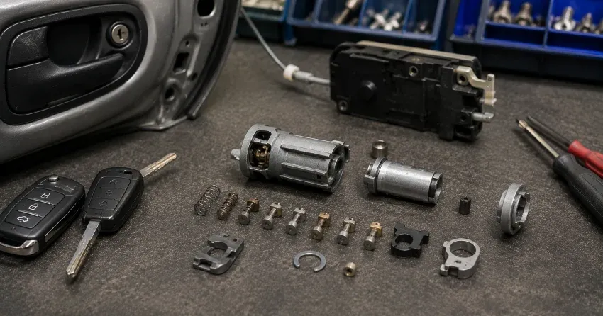 technician testing a car key fob during Car Lock Repair Orono