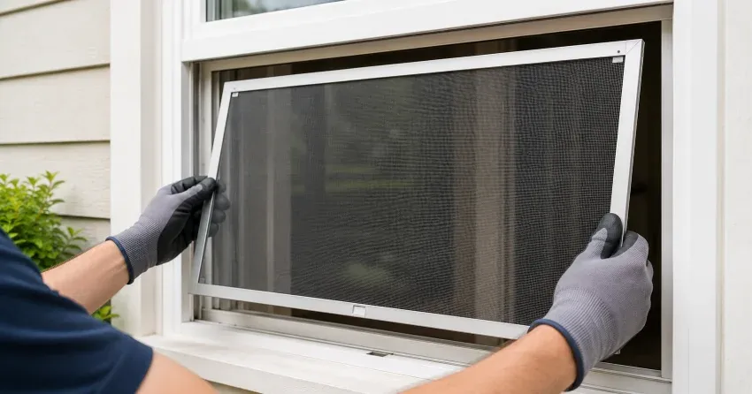 technician repairing a window sash and balance system in Orono