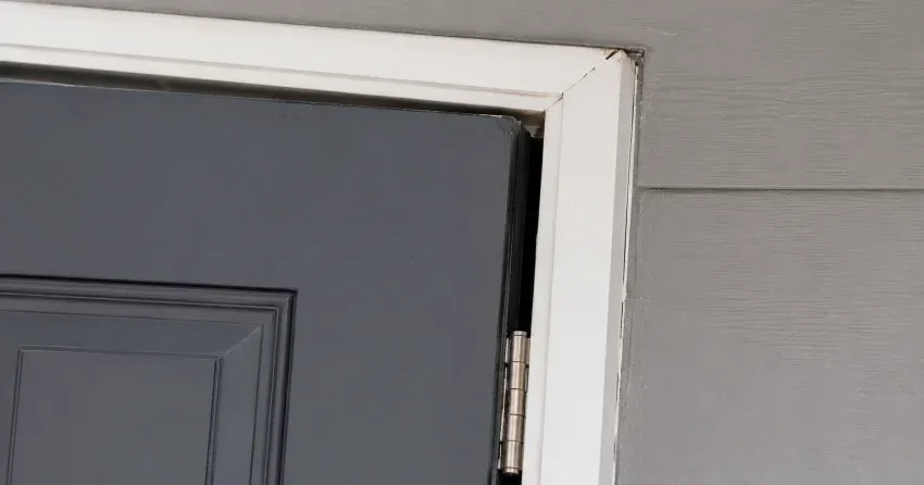 technician tightening a loose door hinge in Orono